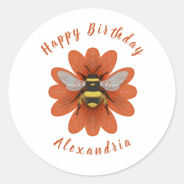 Sticker Rond Anniversaire de Bumblebee (Devant)