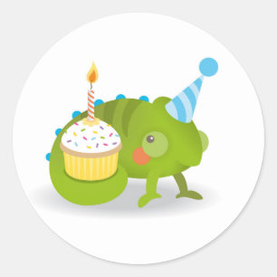 Sticker Rond Anniversaire de Chameleon