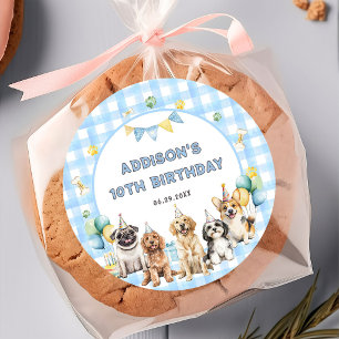 Sticker Rond Anniversaire de chiots pour tous les animaux de Pa
