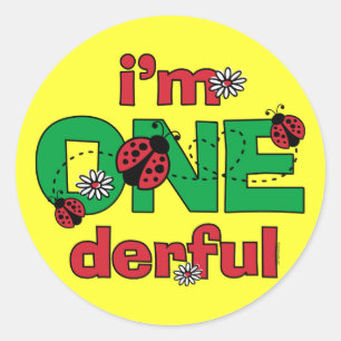 Sticker Rond Anniversaire de coccinelle d'ONEderful ęr