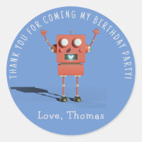 Anniversaire de enfant robot Red 3D