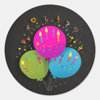 Sticker Rond anniversaire de fête