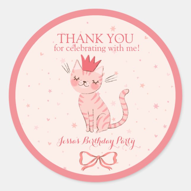 Sticker Rond Anniversaire de Jolie Kitty (Devant)