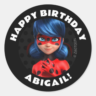 Sticker Rond Anniversaire de la coccinelle