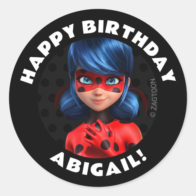Sticker Rond Anniversaire de la coccinelle (Devant)