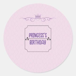 Sticker Rond Anniversaire de la princesse