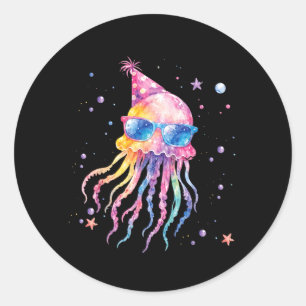 Sticker Rond Anniversaire de la sirène en été