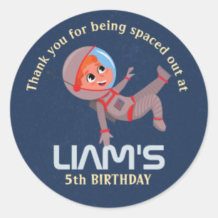 Sticker Rond Anniversaire de l'astronaute