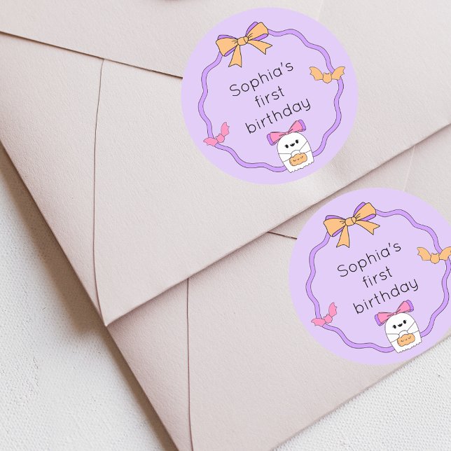 Sticker Rond Anniversaire de l'Halloween éffrayante (Créateur téléchargé)