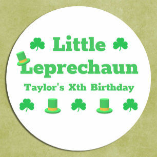 Sticker Rond Anniversaire de Little Leprechaun