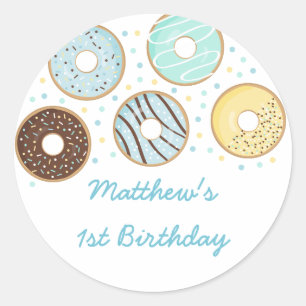 Sticker Rond Anniversaire de l'Odonut bleu
