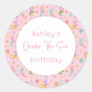 Sticker Rond Anniversaire de Mermaid