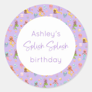 Sticker Rond Anniversaire de Mermaid