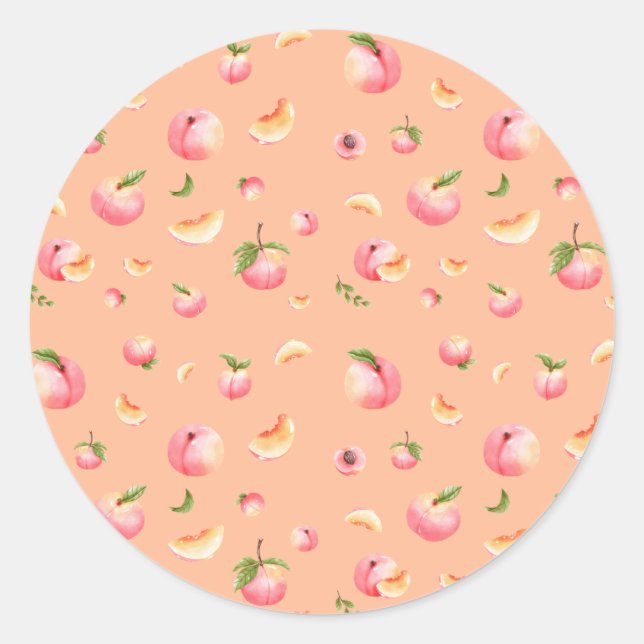 Sticker Rond Anniversaire de Peach (Devant)