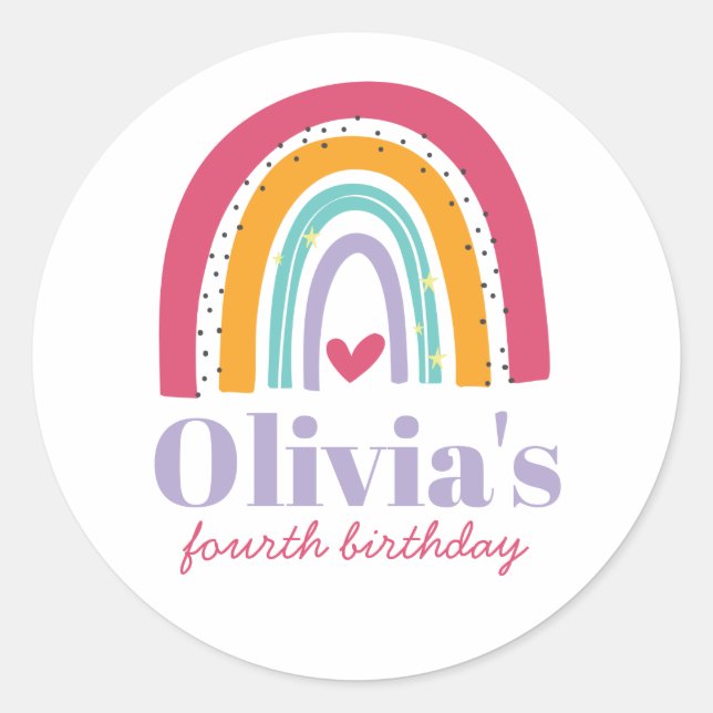 Sticker Rond Anniversaire de Rainbow Bright (Devant)