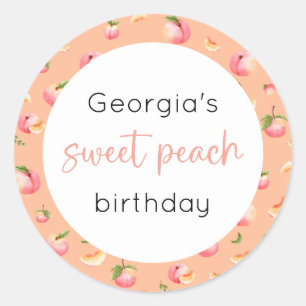 Sticker Rond Anniversaire de Sweet Peach