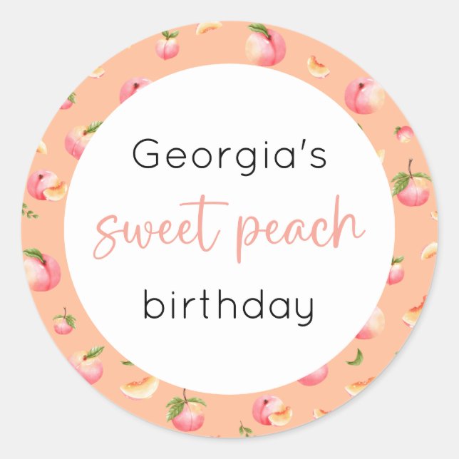 Sticker Rond Anniversaire de Sweet Peach (Devant)