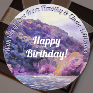 Sticker Rond Anniversaire de Yelapa côtier 1620