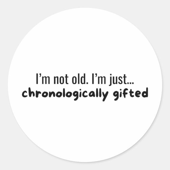 Sticker Rond Anniversaire Drôle (Devant)