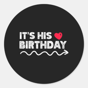 Sticker Rond Anniversaire Drôle Anniversaire Petit Ami Fête D'a
