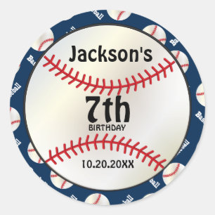 Sticker Rond Anniversaire du baseball sur do-it-yourself couleu