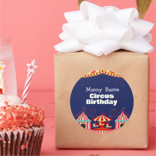 Sticker Rond Anniversaire du cirque