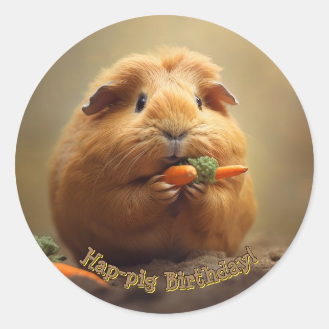 Sticker Rond Anniversaire du cochon de lait ! (Devant)