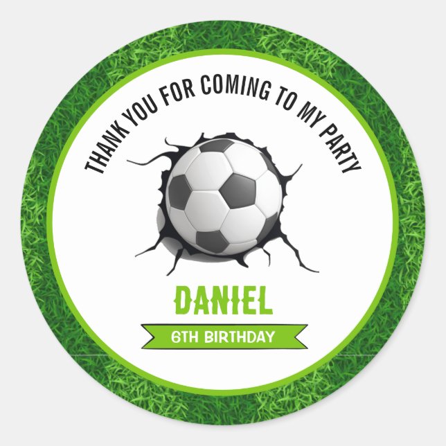 Sticker Rond Anniversaire du football (Devant)