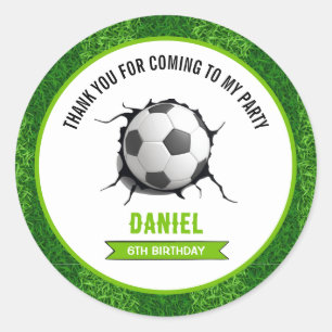 Sticker Rond Anniversaire du football