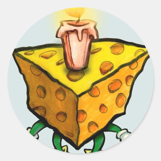 Sticker Rond Anniversaire du fromage (Devant)