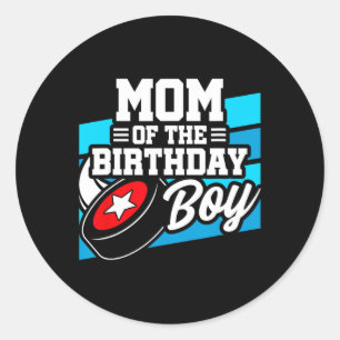 Sticker Rond Anniversaire du hockey - Anniversaire maman - Garç
