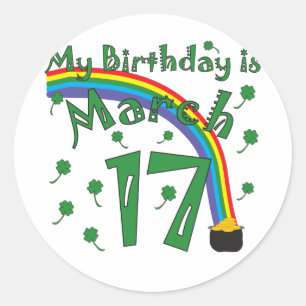 Sticker Rond Anniversaire du jour de St Patrick