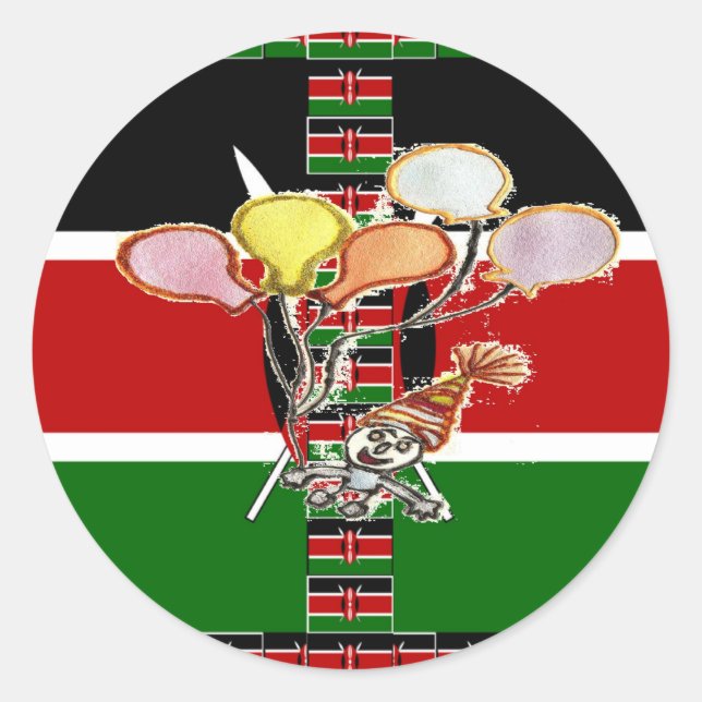 Sticker Rond anniversaire du Kenya (Devant)