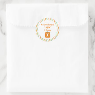 Sticker Rond Anniversaire du petit Citrouille
