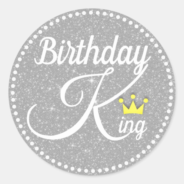 Sticker Rond Anniversaire du roi (Devant)