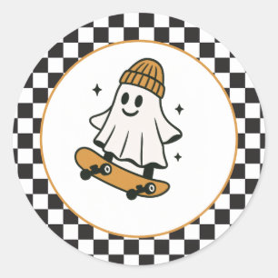 Sticker Rond Anniversaire d'un Mec Éffrayant