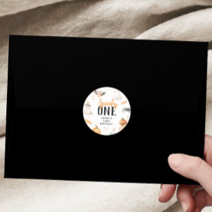 Sticker Rond Anniversaire éffrayant d'un Halloween