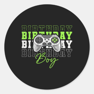 Sticker Rond Anniversaire Jeu Vidéo Garçon Fête Anniversaire Po