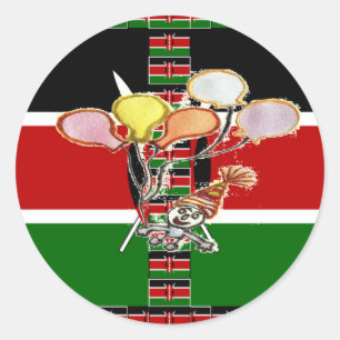 Sticker Rond Anniversaire Kenya