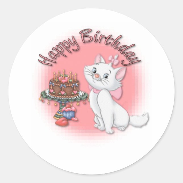Sticker Rond Anniversaire Kitten (Devant)