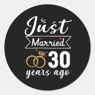 Sticker Rond Anniversaire mariage Il Y A 30 Ans