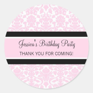 Sticker Rond Anniversaire Merci Personnalisé Nom Favoriser Tags