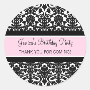 Sticker Rond Anniversaire Merci Personnalisé Nom Favoriser Tags