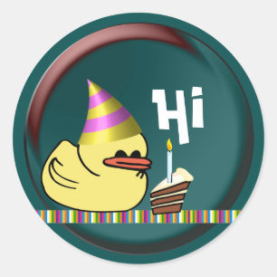 Sticker Rond Anniversaire mignon