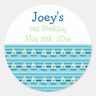 Sticker Rond Anniversaire nautique de voilier