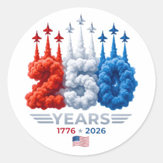 Sticker Rond Anniversaire patriotique 250 ans
