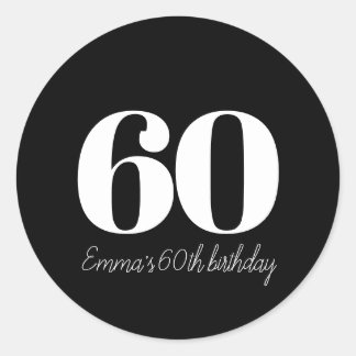 Sticker Rond anniversaire personnalisé et sophistiqué