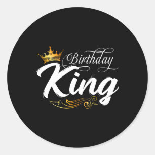Sticker Rond Anniversaire Roi papa papa papa papa père Fête des