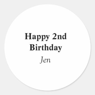 Sticker Rond anniversaires ajoutez votre nom texte image modifi