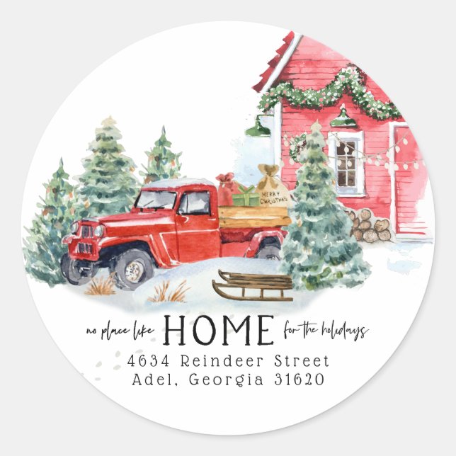 Sticker Rond Annonce de déménagement | Nouvelle maison pour les (Devant)